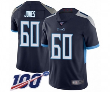 Men's Tennessee Titans #60 Ben Jones Navy Blue Team Color Vapor Untouchable Limited Player 100th Season Football Jersey