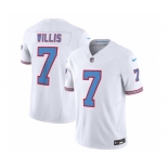 Men's Tennessee Titans #7 Malik Willis White 2023 F.U.S.E. Vapor Limited Throwback Football Stitched Jersey