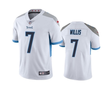 Men's Tennessee Titans #7 Malik Willis White Vapor Untouchable Stitched Jersey