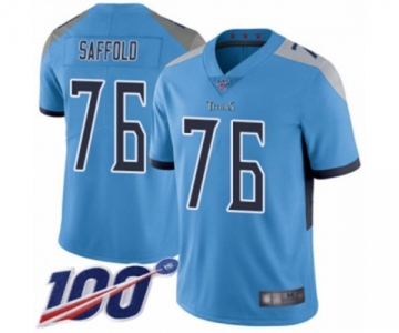 Men's Tennessee Titans #76 Rodger Saffold Light Blue Alternate Vapor Untouchable Limited Player 100th Season Football Jersey