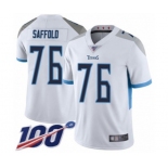 Men's Tennessee Titans #76 Rodger Saffold White Vapor Untouchable Limited Player 100th Season Football Jersey