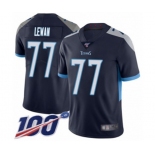 Men's Tennessee Titans #77 Taylor Lewan Navy Blue Team Color Vapor Untouchable Limited Player 100th Season Football Jersey