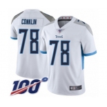 Men's Tennessee Titans #78 Jack Conklin White Vapor Untouchable Limited Player 100th Season Football Jersey