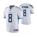 Men's Tennessee Titans #8 Adrian Peterson White Vapor Untouchable Stitched Football Jersey