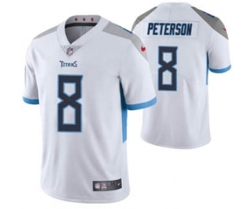 Men's Tennessee Titans #8 Adrian Peterson White Vapor Untouchable Stitched Football Jersey