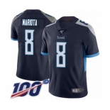 Men's Tennessee Titans #8 Marcus Mariota Navy Blue Team Color Vapor Untouchable Limited Player 100th Season Football Jersey