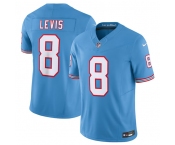 Men's Tennessee Titans #8 Will Levis Light Blue 2023 F.U.S.E. Vapor Limited Throwback Stitched Jersey