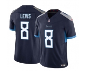 Men's Tennessee Titans #8 Will Levis Navy 2023 F.U.S.E. Vapor Limited Throwback Stitched Jersey