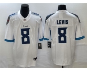 Men's Tennessee Titans #8 Will Levis White Vapor Untouchable Stitched Jersey