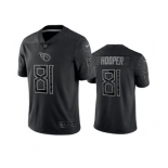 Men's Tennessee Titans #81 Austin Hooper Black Reflective Limited Stitched Football Jersey