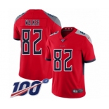 Men's Tennessee Titans #82 Delanie Walker Limited Red Inverted Legend 100th Season Football Jersey