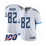 Men's Tennessee Titans #82 Delanie Walker White Vapor Untouchable Limited Player 100th Season Football Jersey