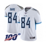 Men's Tennessee Titans #84 Corey Davis White Vapor Untouchable Limited Player 100th Season Football Jersey