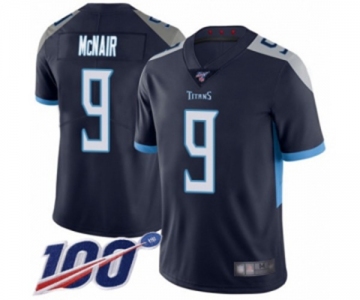 Men's Tennessee Titans #9 Steve McNair Navy Blue Team Color Vapor Untouchable Limited Player 100th Season Football Jersey