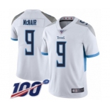 Men's Tennessee Titans #9 Steve McNair White Vapor Untouchable Limited Player 100th Season Football Jersey