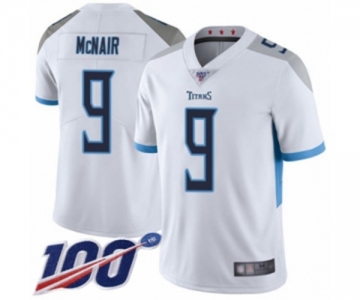 Men's Tennessee Titans #9 Steve McNair White Vapor Untouchable Limited Player 100th Season Football Jersey