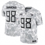 Men's Tennessee Titans #98 Jeffery Simmons 2024 Arctic Camo Salute To Service Limited Stitched Football Jersey