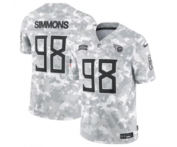 Men's Tennessee Titans #98 Jeffery Simmons 2024 Arctic Camo Salute To Service Limited Stitched Football Jersey