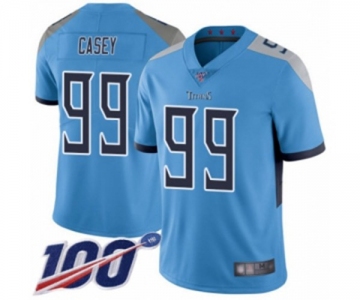 Men's Tennessee Titans #99 Jurrell Casey Light Blue Alternate Vapor Untouchable Limited Player 100th Season Football Jersey