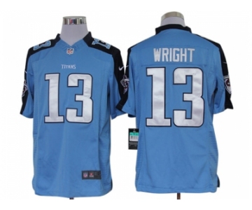 Nike NFL Tennessee Titans #13 Kendall Wright Blue Jerseys[Limited]