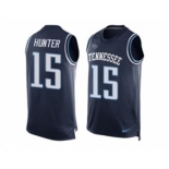 Nike Tennessee Titans #15 Justin Hunter Navy Blue Alternate Men's Stitched NFL Limited Tank Top Jersey