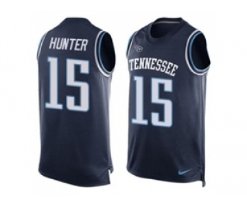 Nike Tennessee Titans #15 Justin Hunter Navy Blue Alternate Men's Stitched NFL Limited Tank Top Jersey