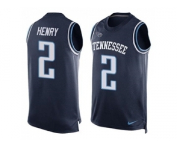 Nike Tennessee Titans #2 Derrick Henry Navy Blue Alternate Men's Stitched NFL Limited Tank Top Jersey