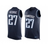 Nike Tennessee Titans #27 Eddie George Navy Blue Alternate Men's Stitched NFL Limited Tank Top Jersey