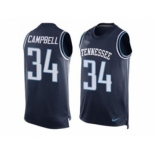 Nike Tennessee Titans #34 Earl Campbell Navy Blue Alternate Men's Stitched NFL Limited Tank Top Jersey