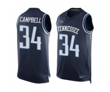 Nike Tennessee Titans #34 Earl Campbell Navy Blue Alternate Men's Stitched NFL Limited Tank Top Jersey