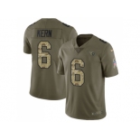 Nike Tennessee Titans #6 Brett Kern Olive Camo Men Stitched NFL Limited 2017 Salute To Service Jersey