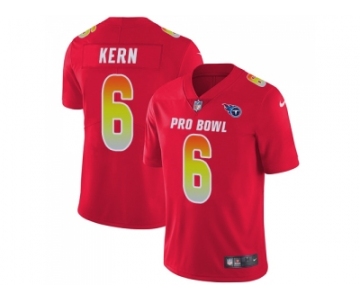 Nike Tennessee Titans #6 Brett Kern Red Men Stitched NFL Limited AFC 2018 Pro Bowl Jersey