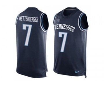 Nike Tennessee Titans #7 Zach Mettenberger Navy Blue Alternate Men's Stitched NFL Limited Tank Top Jersey