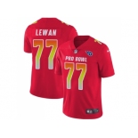 Nike Tennessee Titans #77 Taylor Lewan Red Men Stitched NFL Limited AFC 2018 Pro Bowl Jersey