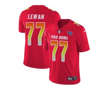 Nike Tennessee Titans #77 Taylor Lewan Red Men Stitched NFL Limited AFC 2018 Pro Bowl Jersey