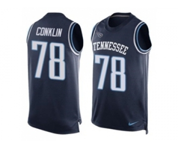 Nike Tennessee Titans #78 Jack Conklin Navy Blue Alternate Men's Stitched NFL Limited Tank Top Jersey