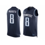 Nike Tennessee Titans #8 Marcus Mariota Navy Blue Alternate Men's Stitched NFL Limited Tank Top Jersey