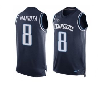 Nike Tennessee Titans #8 Marcus Mariota Navy Blue Alternate Men's Stitched NFL Limited Tank Top Jersey