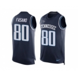 Nike Tennessee Titans #80 Anthony Fasano Navy Blue Alternate Men's Stitched NFL Limited Tank Top Jersey