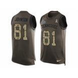 Nike Tennessee Titans #81 Andre Johnson Green Men's Stitched NFL Limited Salute To Service Tank Top Jersey