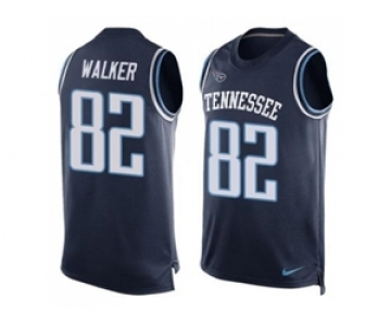 Nike Tennessee Titans #82 Delanie Walker Navy Blue Alternate Men's Stitched NFL Limited Tank Top Jersey