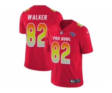 Nike Tennessee Titans #82 Delanie Walker Red Men Stitched NFL Limited AFC 2018 Pro Bowl Jersey