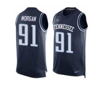 Nike Tennessee Titans #91 Derrick Morgan Navy Blue Alternate Men's Stitched NFL Limited Tank Top Jersey