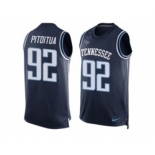 Nike Tennessee Titans #92 Ropati Pitoitua Navy Blue Alternate Men's Stitched NFL Limited Tank Top Jersey