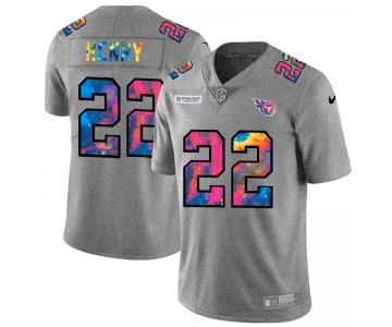 Tennessee Titans #22 Derrick Henry Men's Nike Multi-Color 2020 NFL Crucial Catch NFL Jersey Greyheather