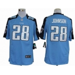 nike nfl jerseys tennessee titans #28 chris johnson lt.blue[nike limited]