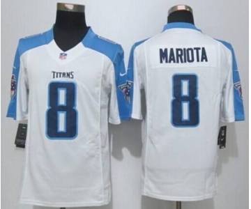 nike nfl jerseys tennessee titans #8 mariota white[nike limited][mariota]