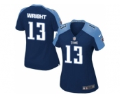 Women Nike Tennessee Titans #13 Kendall Wright Navy Blue Jerseys