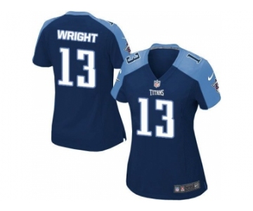 Women Nike Tennessee Titans #13 Kendall Wright Navy Blue Jerseys