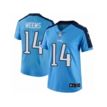 Women Nike Tennessee Titans #14 Eric Weems Limited Light Blue Rush Vapor Untouchable NFL Jersey